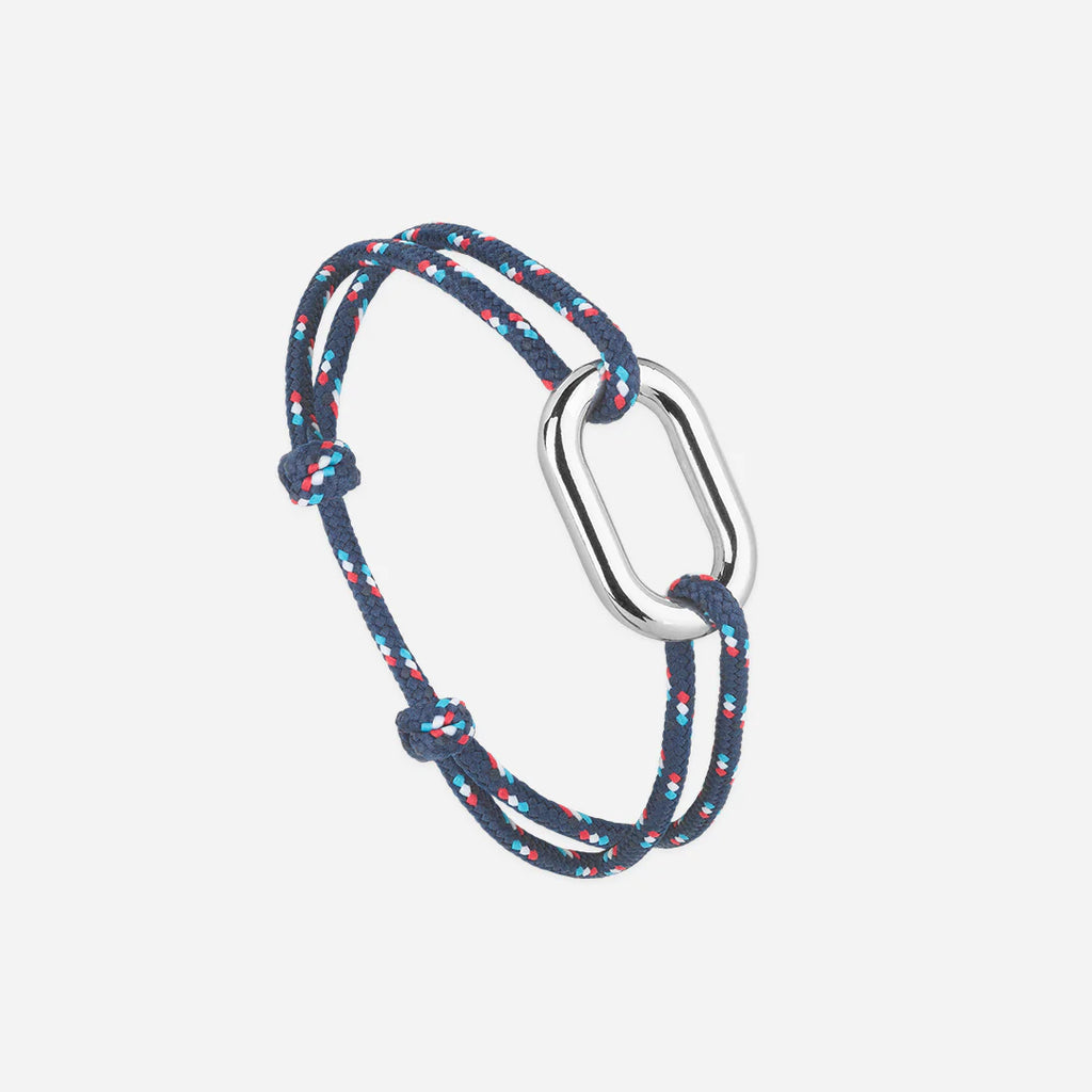 Boom Bracelet - Navy Blue Speckled Blue White Red