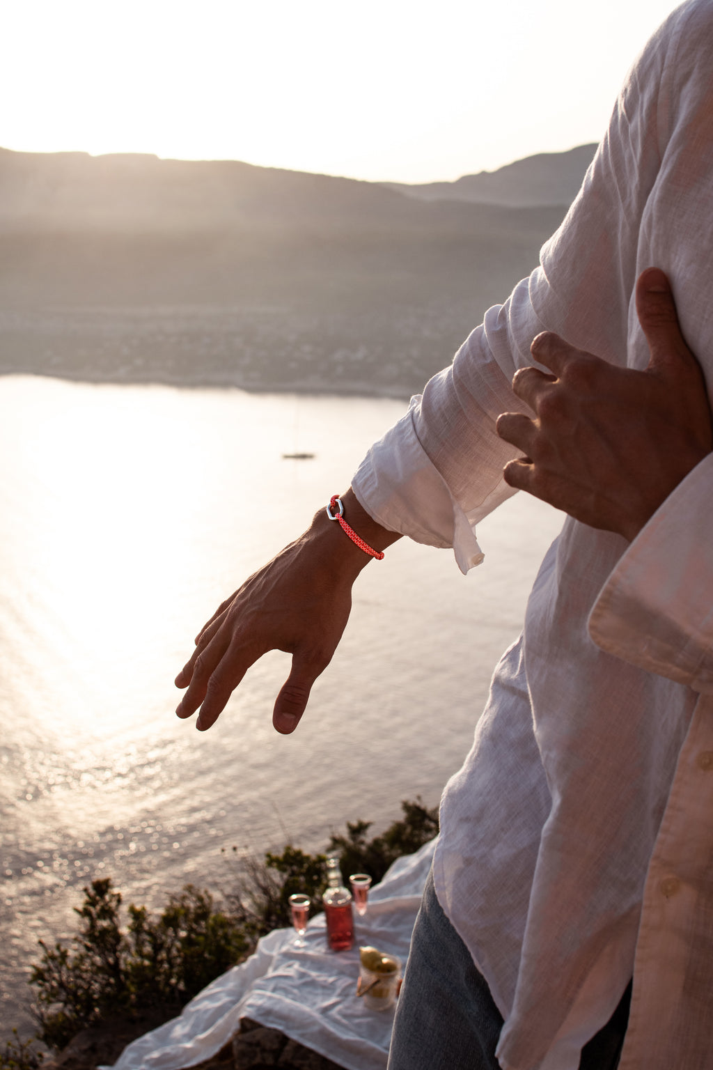 Pulsera Tangon - Naranja y Blanco