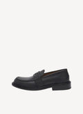 Maison Kitsune - Penny Loafer de Cuero - Negro - Mujer