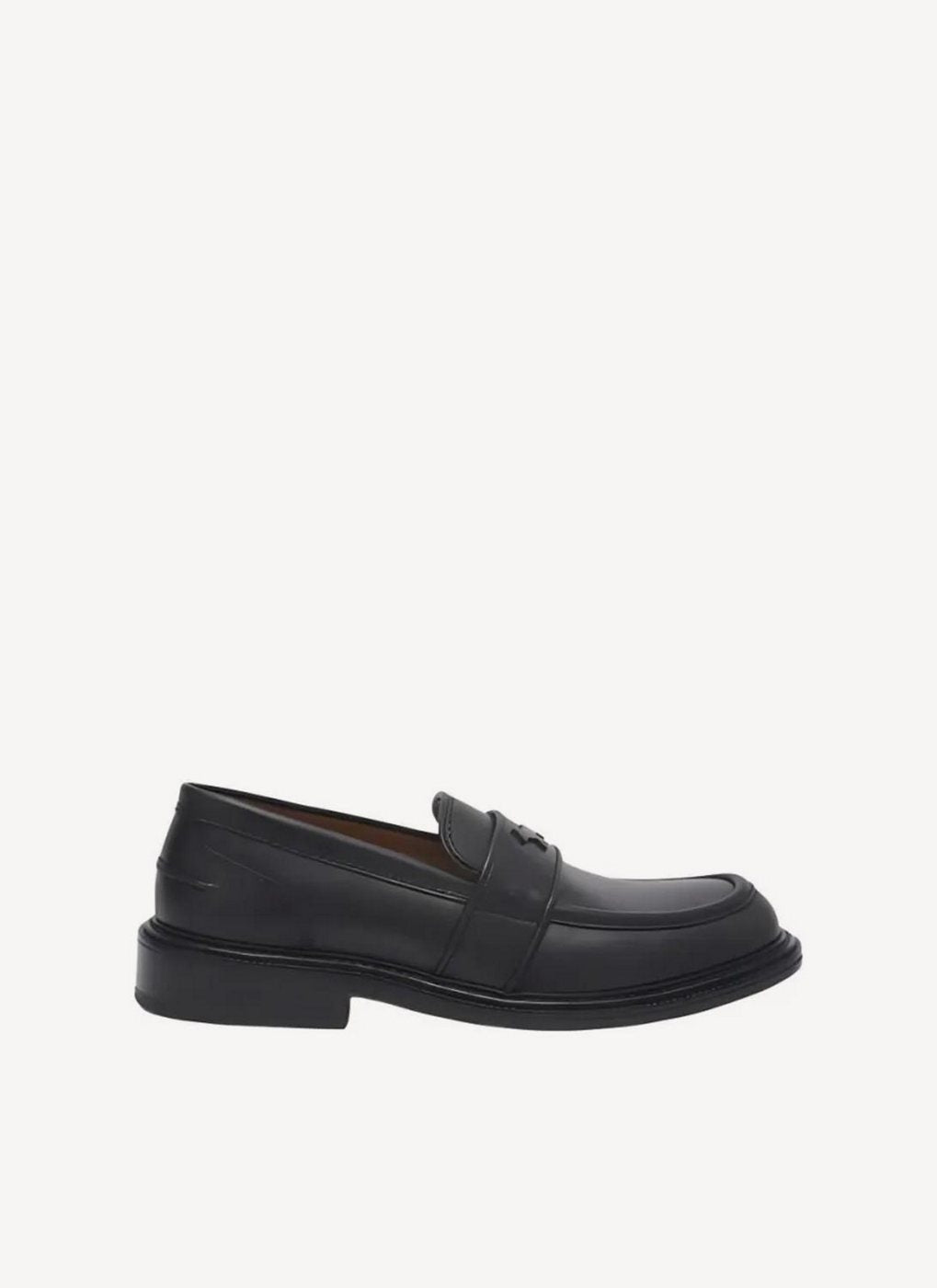 Maison Kitsune - Penny Loafer de Cuero - Negro - Mujer