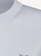 Maison Kitsune - Colorblock Cardigan - Azul Claro - Mujer