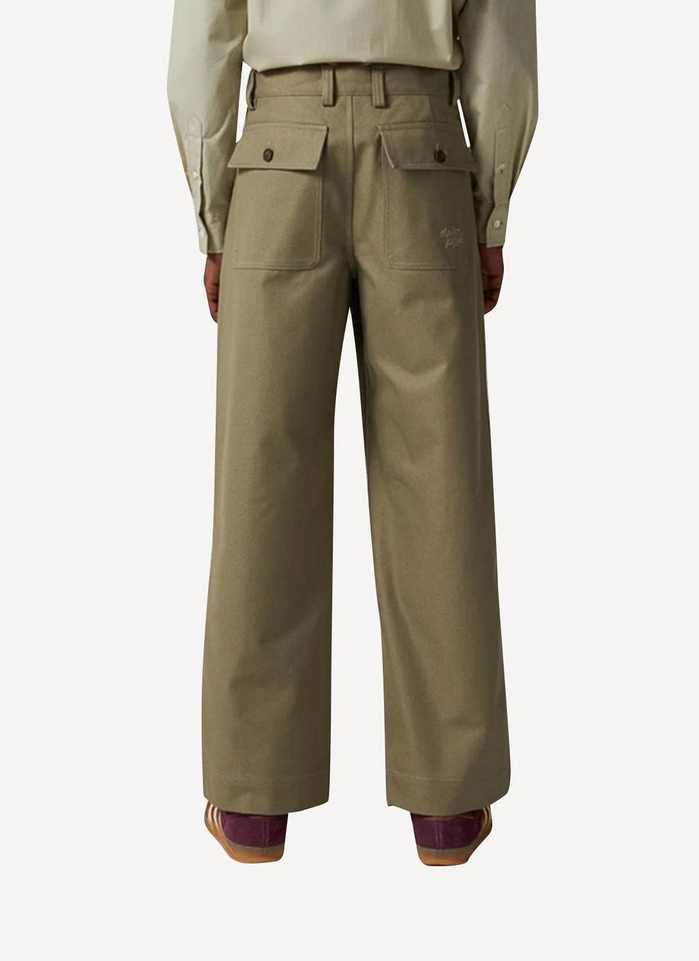 Maison Kitsune - Large Tailored Pants - Light Khaki - Homme