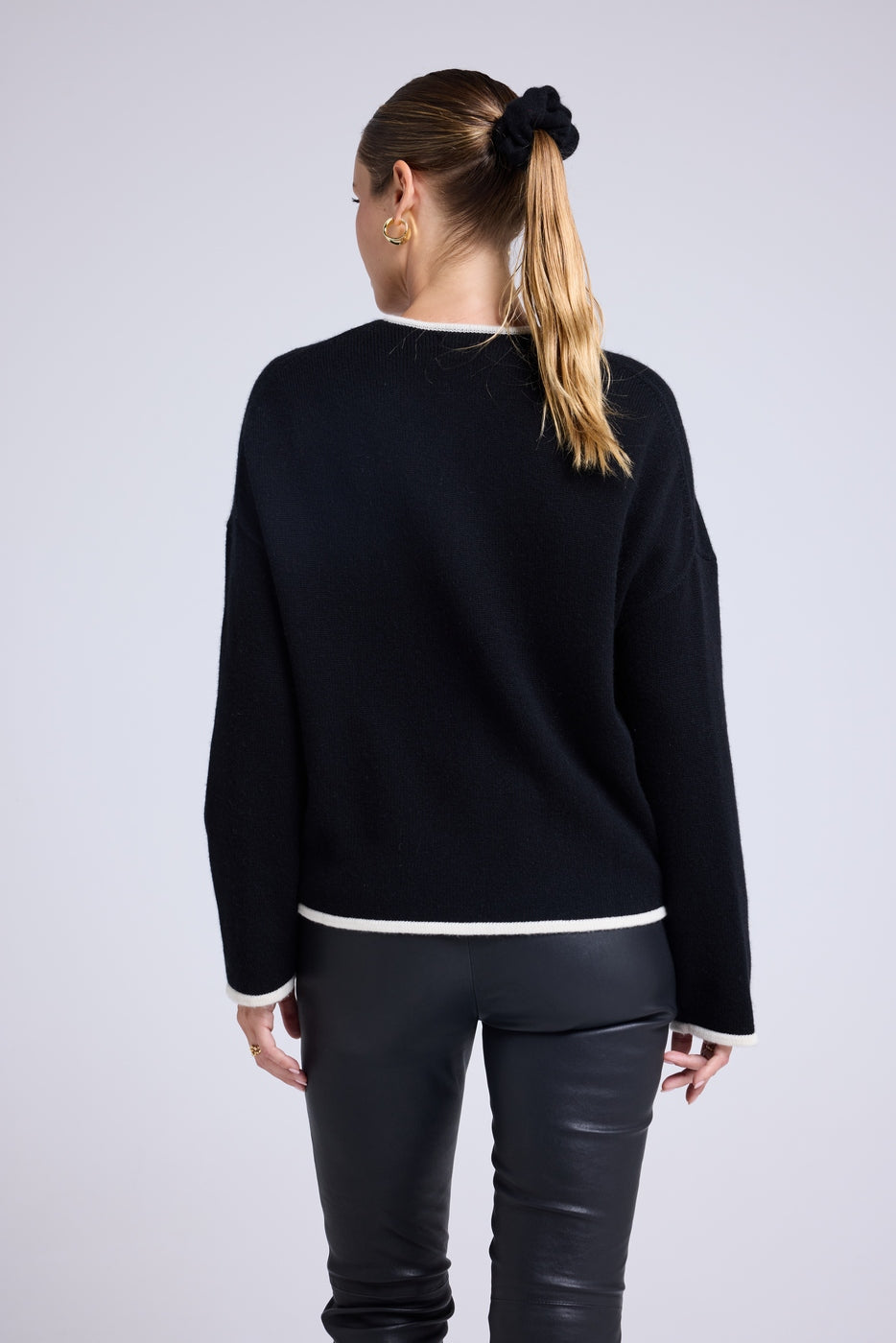 Giacca Bottoni Gioiello Maja - Bianco Nero