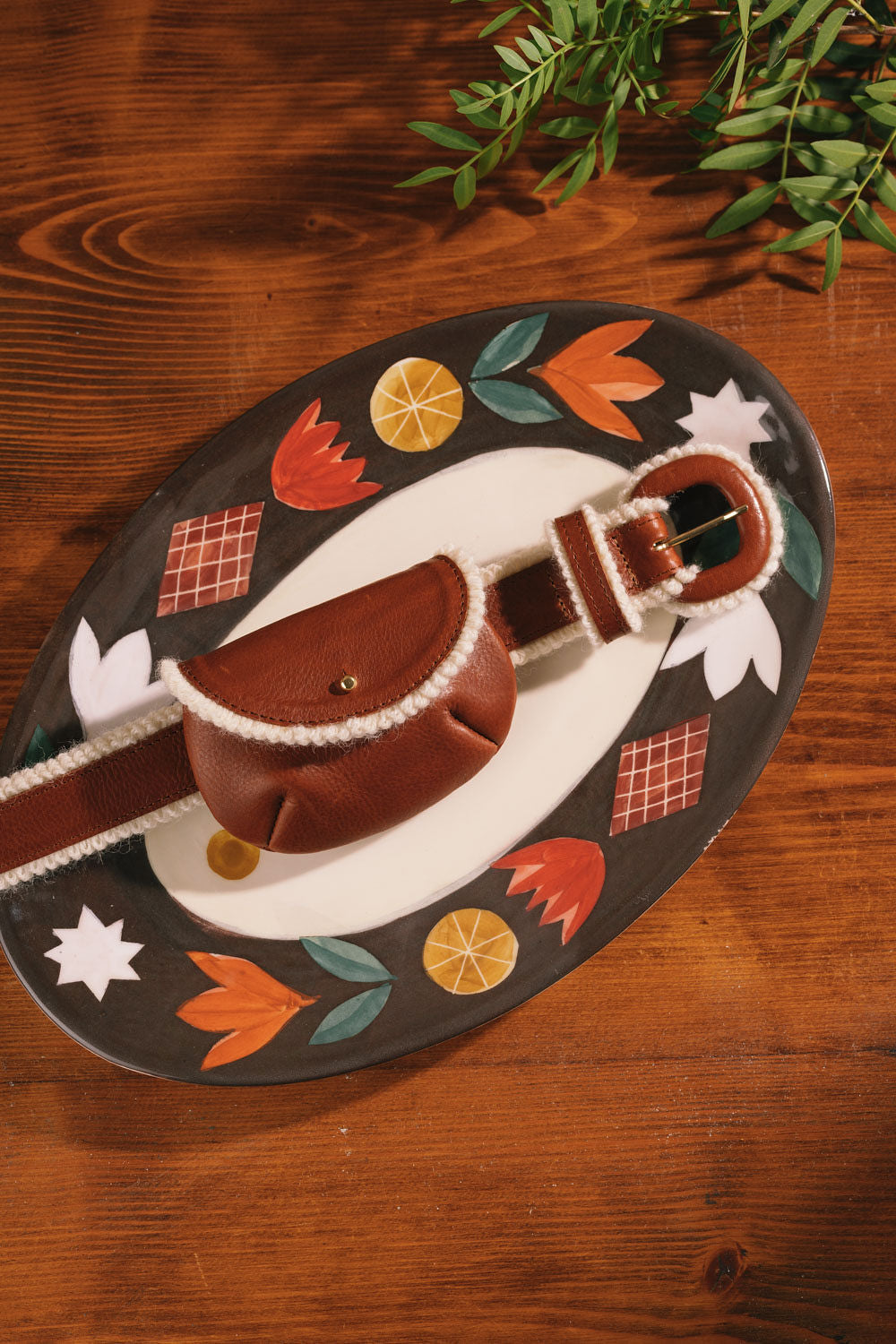 Malbane Belt - Auburn/Ecru