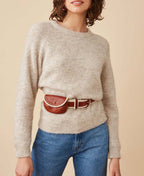 Malbane Belt - Auburn/Ecru