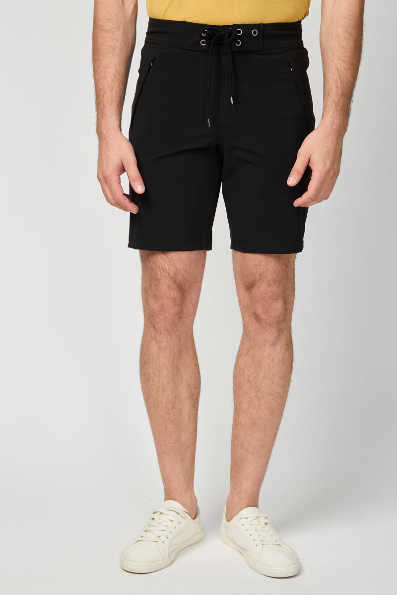 Zipped Pocket Shorts - Black - Men