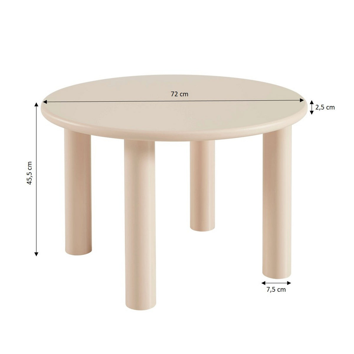 Mara - Table Basse - Effet Laqué - Beige