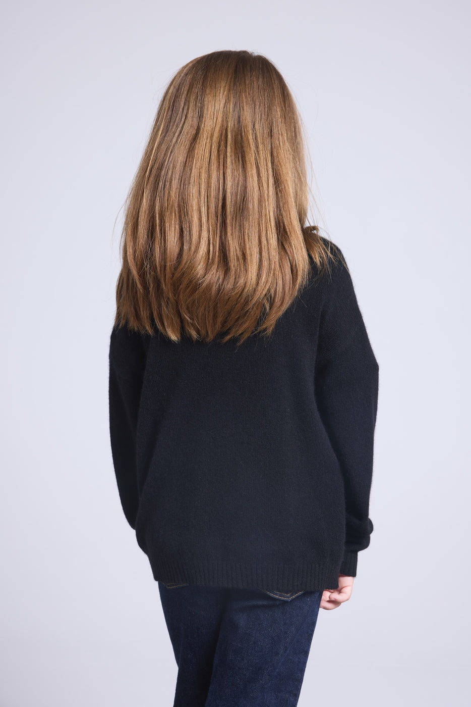 Marchy High Neck Zipper Sweater - Black - Child