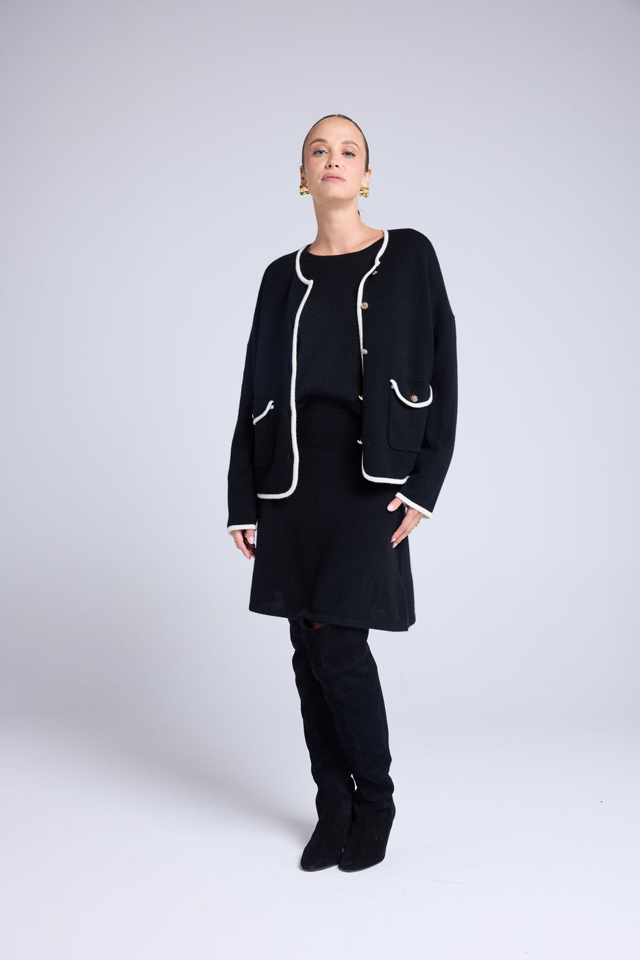 Kurzer Marella-Rock – Schwarz – Damen
