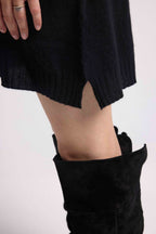 Robe Col Roule Marie - Noir - Femme