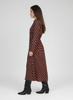 Robe Longue Matara Stipe Chocolat