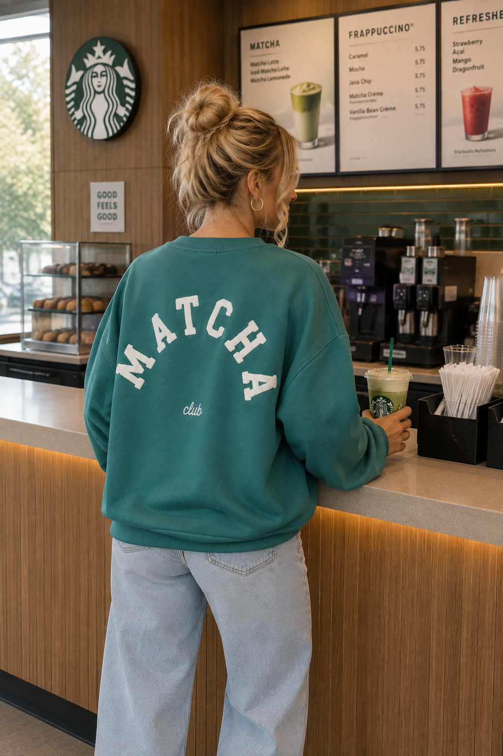 Sudadera Matcha - Verde