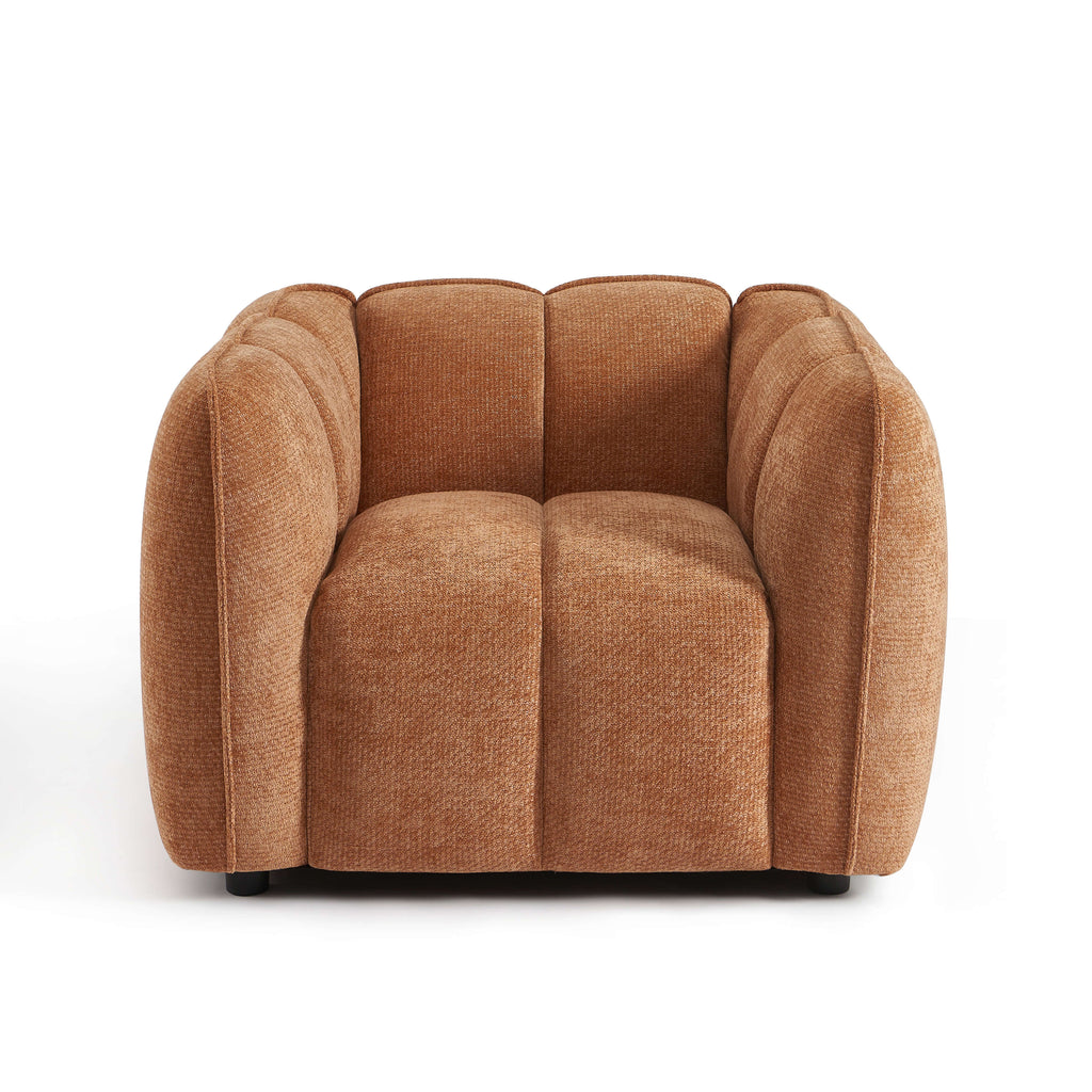 Matilda - Fauteuil - Tissu Chenille - Terracotta