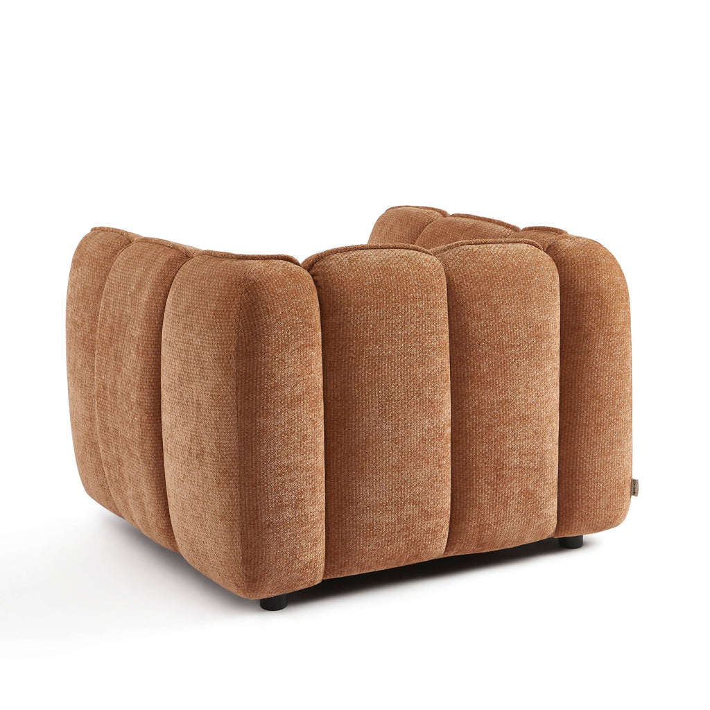 Matilda - Fauteuil - Tissu Chenille - Terracotta