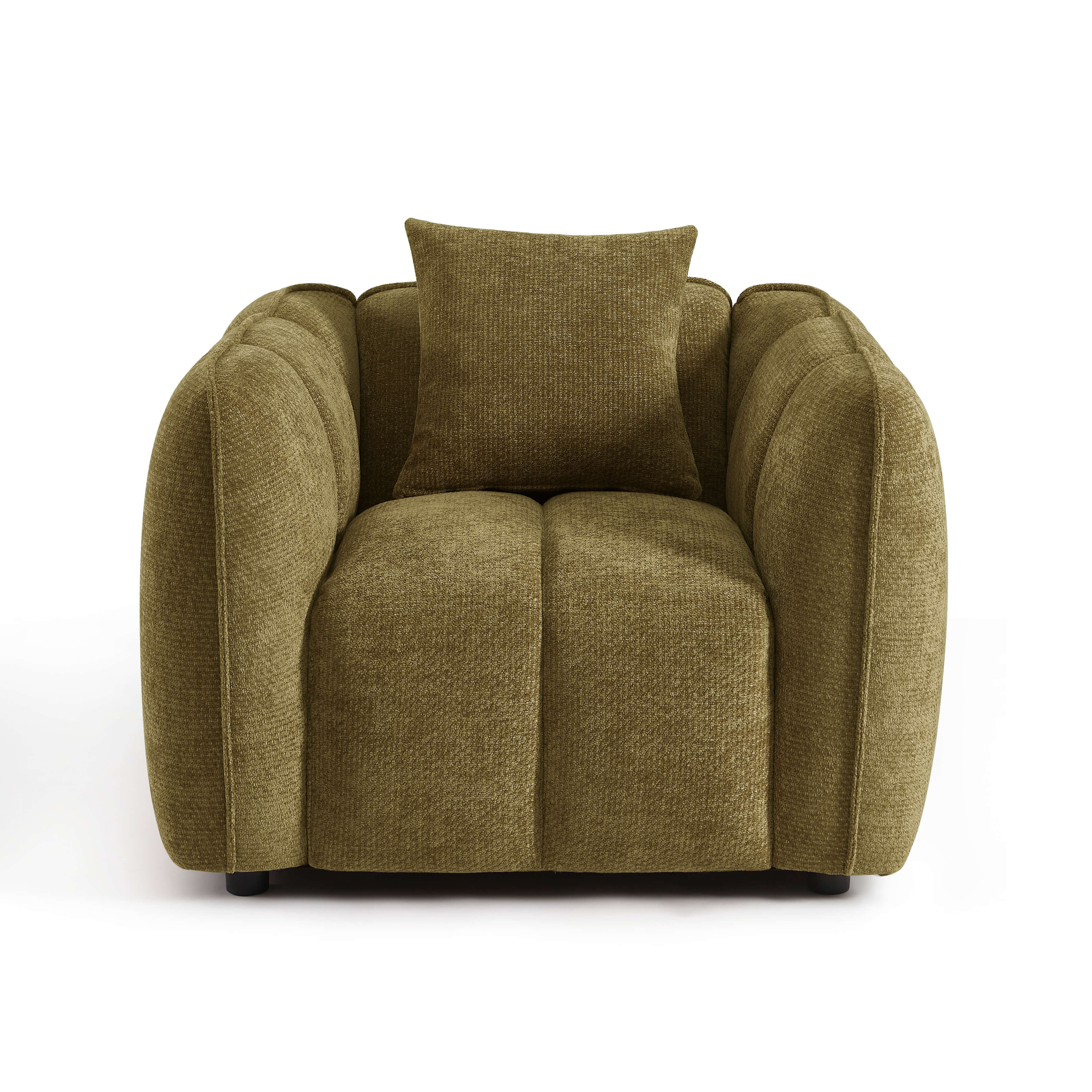 Matilda - Fauteuil - Tissu Chenille - Vert