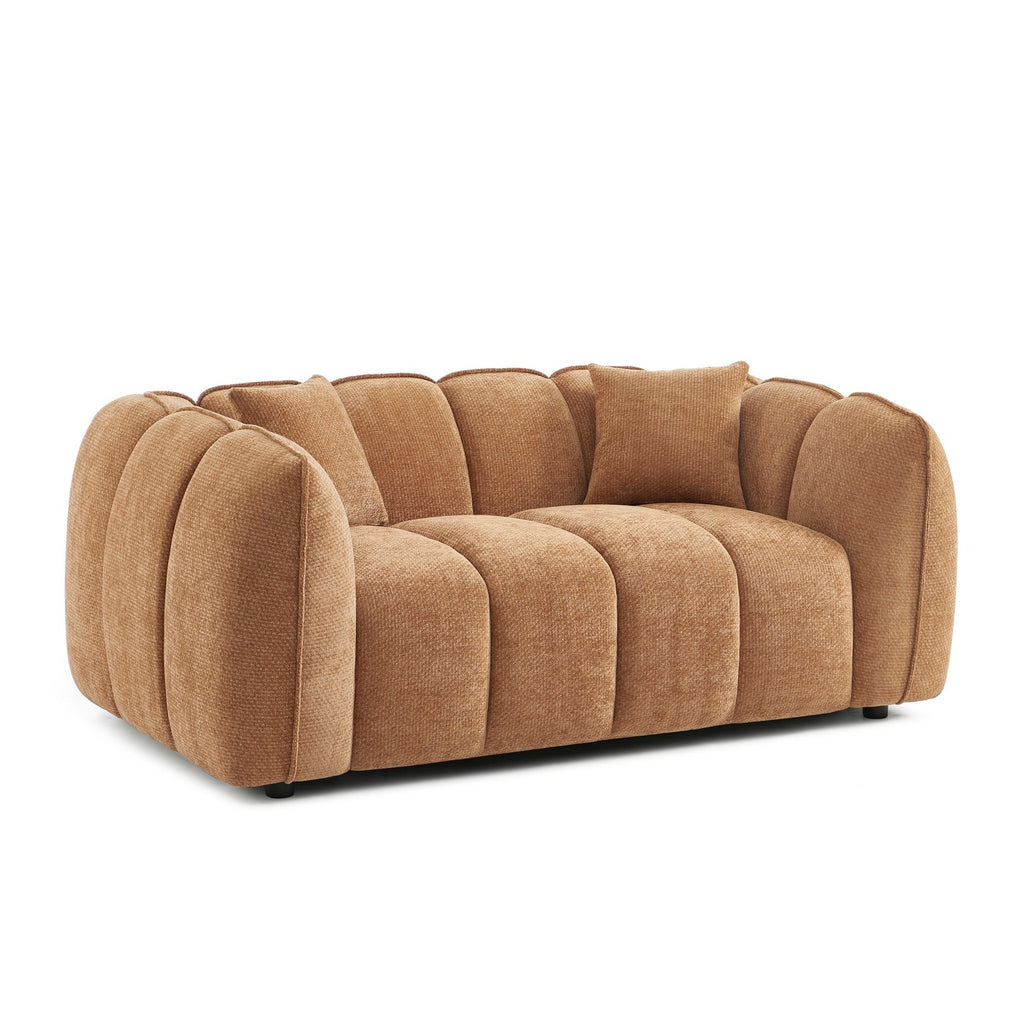 Matilda - Canapé 2 Places - Tissu Chenille - Terracotta