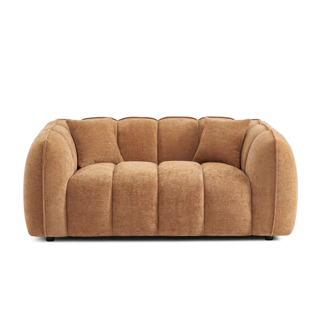 Matilda - Canapé 2 Places - Tissu Chenille - Terracotta