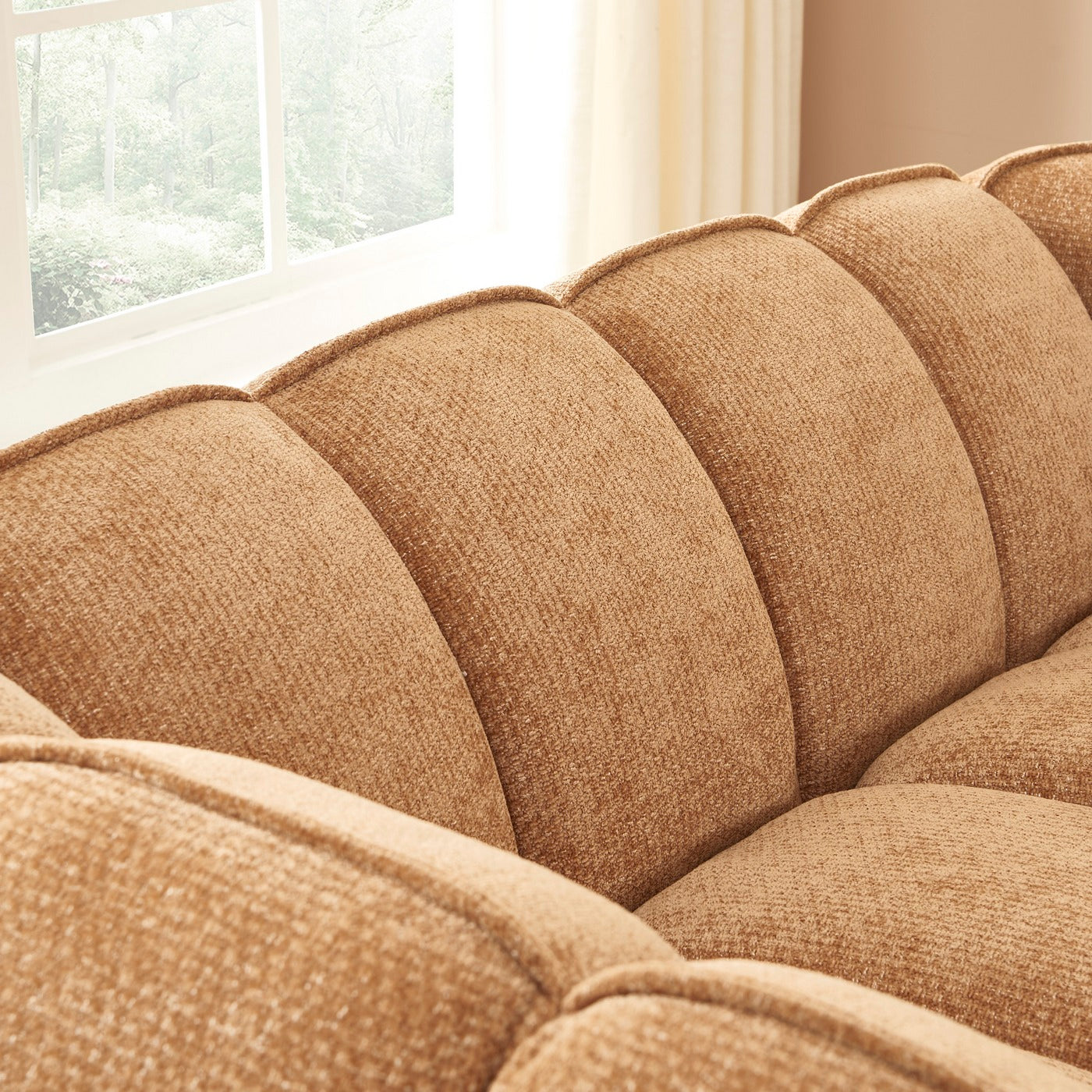 Matilda - Canapé 2 Places - Tissu Chenille - Terracotta