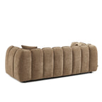 Matilda - Canapé 3 Places - Tissu Chenille - Marron