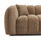 Matilda - Canapé 3 Places - Tissu Chenille - Marron