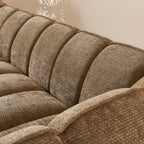 Matilda - Canapé 3 Places - Tissu Chenille - Marron
