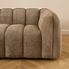 Matilda - Canapé 3 Places - Tissu Chenille - Marron