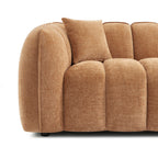Matilda - 3-Seater Sofa - Chenille Fabric - Terracotta