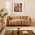 Matilda - 3-Seater Sofa - Chenille Fabric - Terracotta