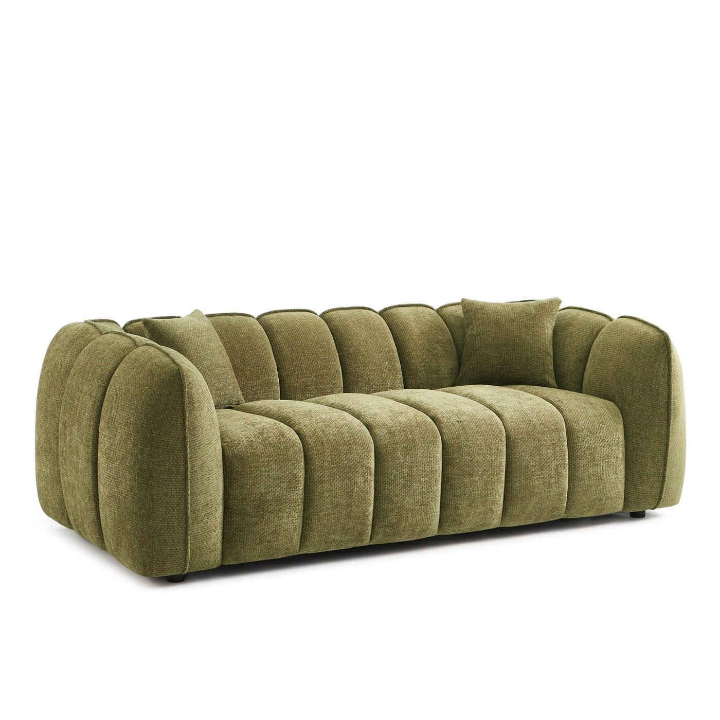 Matilda - 3-Seater Sofa - Chenille Fabric - Green