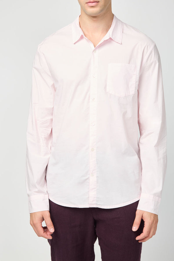Chemise En Popeline Stretch Teintée Gmt - Pigment Rose - Homme