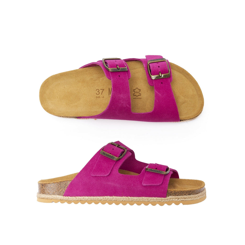 Sandalias Alberto Suede Magenta - Mujer