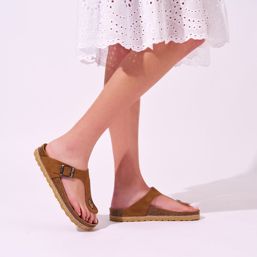 Blanca Flip Flops - Brown - Women