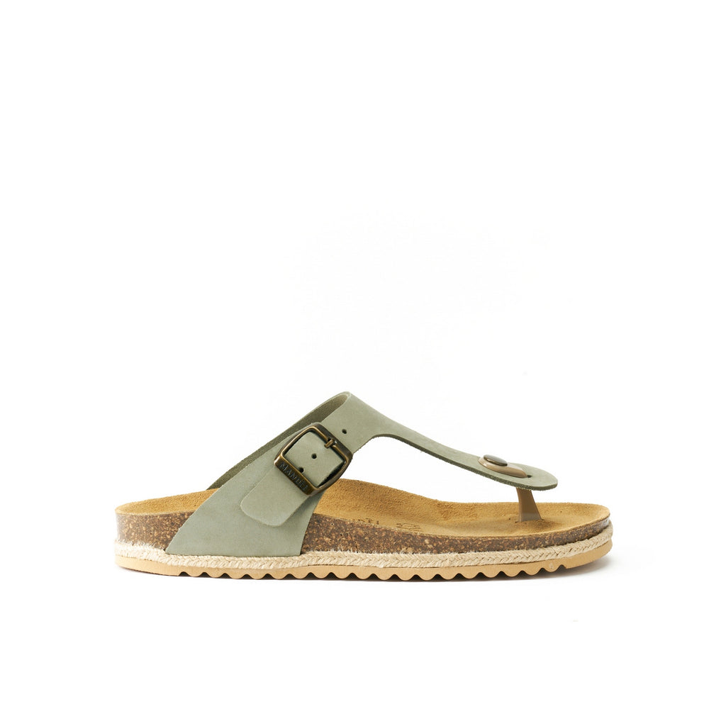 Chanclas Blanca - Verde - Mujer