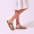 Chanclas Blanca - Verde - Mujer