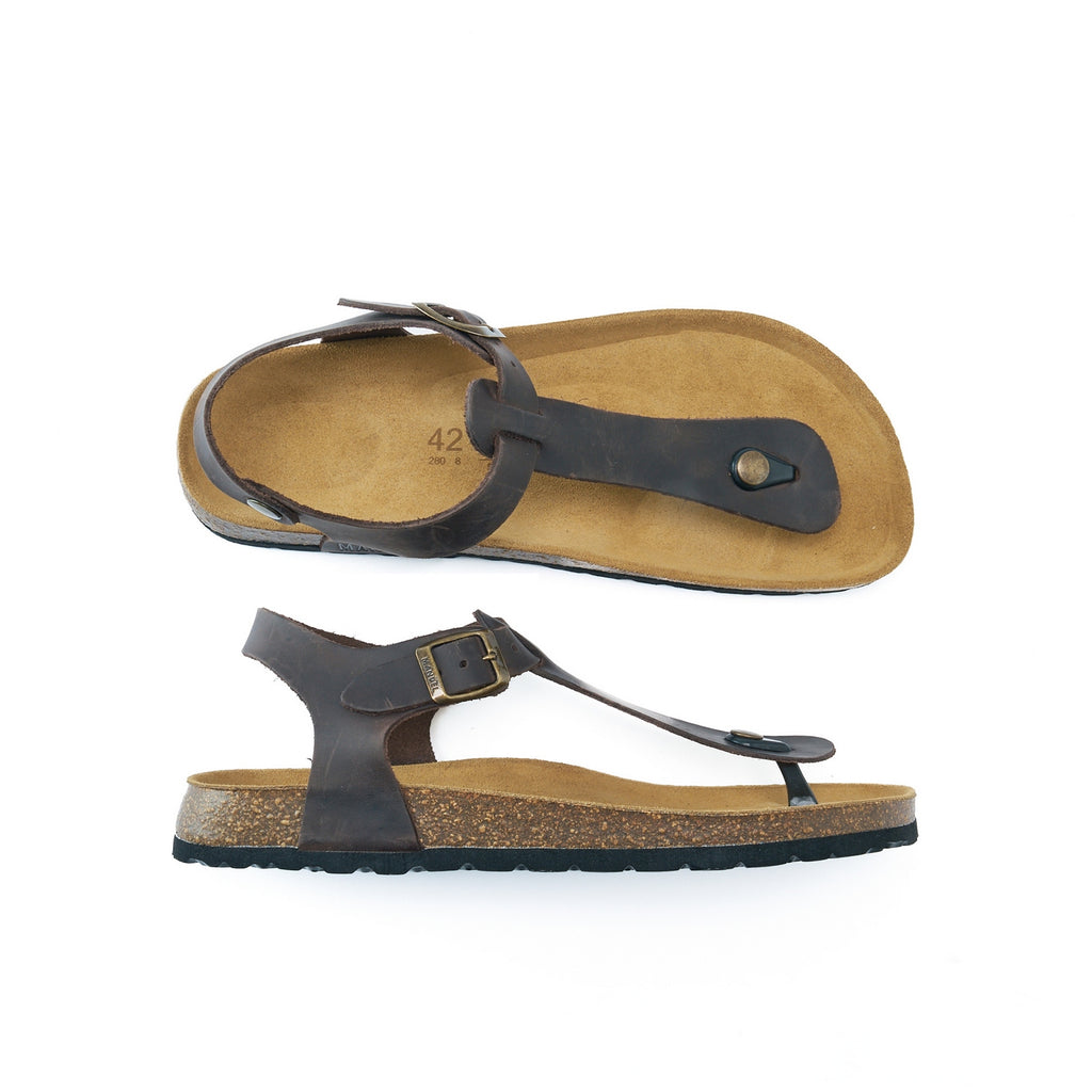 Flip-flops Leon - Dark Brown - Herr
