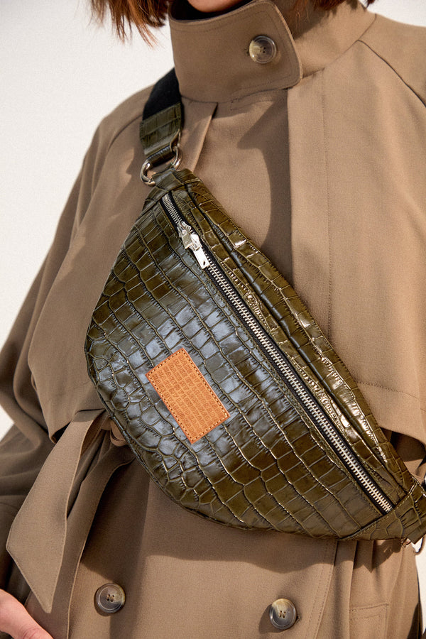 Borsa Gloria Pelle - Effetto Coccodrillo