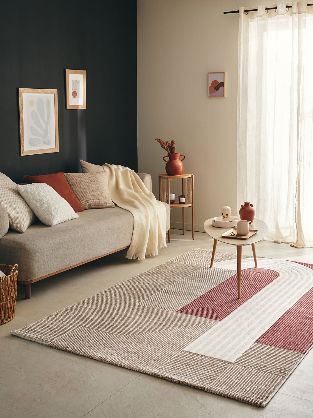 Memphis - Tapis D'Intérieur - Polypropylène - Rouge