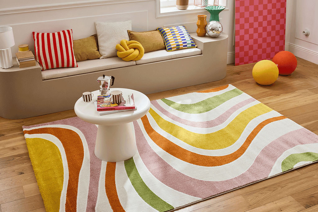 Multicolored wave rug: MEM565MUL MEMPHIS