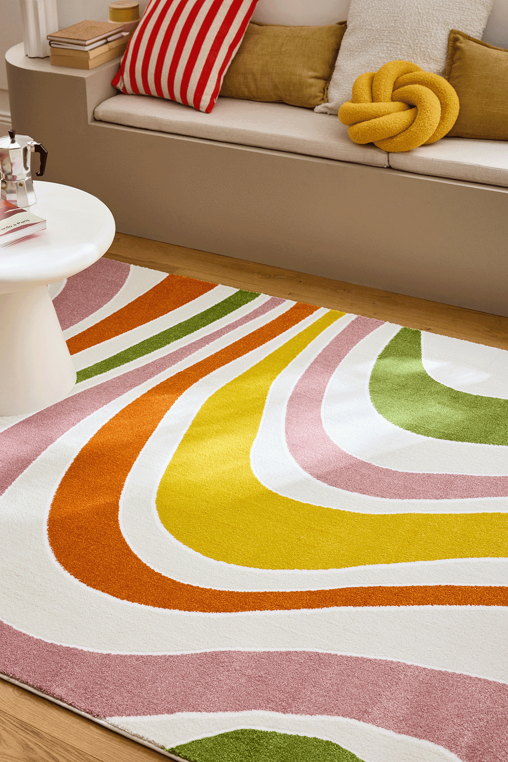 Multicolored wave rug: MEM565MUL MEMPHIS