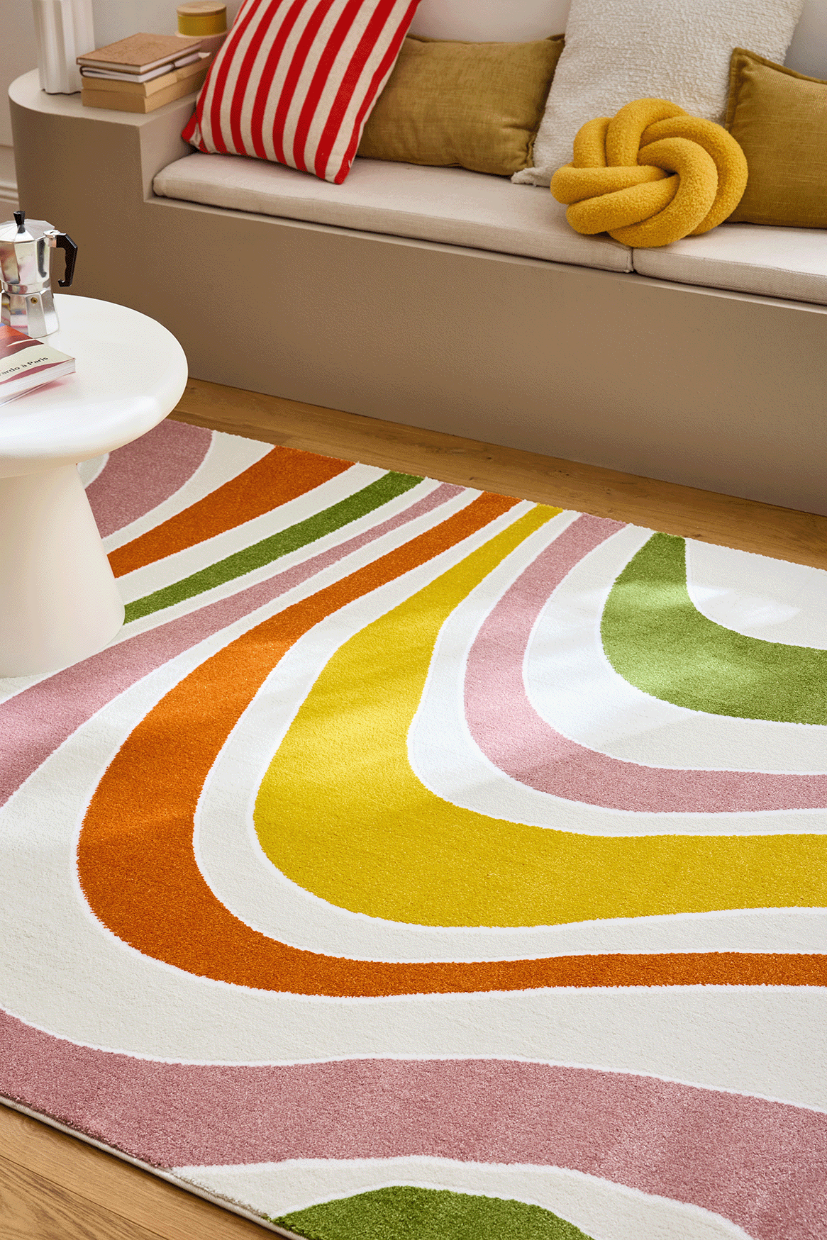 Multicolored wave rug: MEM565MUL MEMPHIS