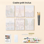 Mini pintura por números 15X20Cm (6 piezas) - Francia romántica