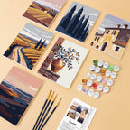 Mini Pintura por Números 15X20Cm (6 Piezas) - Toscana Clásica