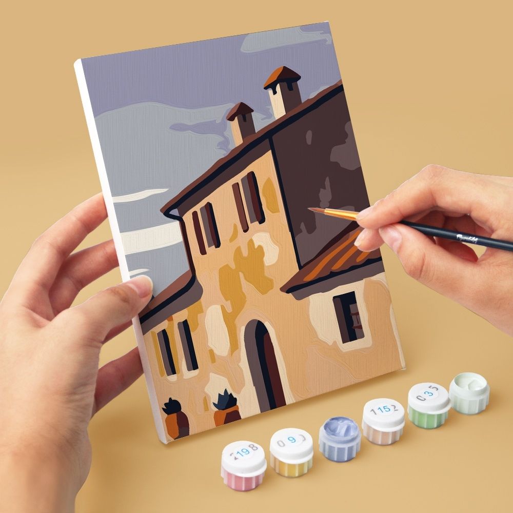 Mini Pintura por Números 15X20Cm (6 Piezas) - Toscana Clásica