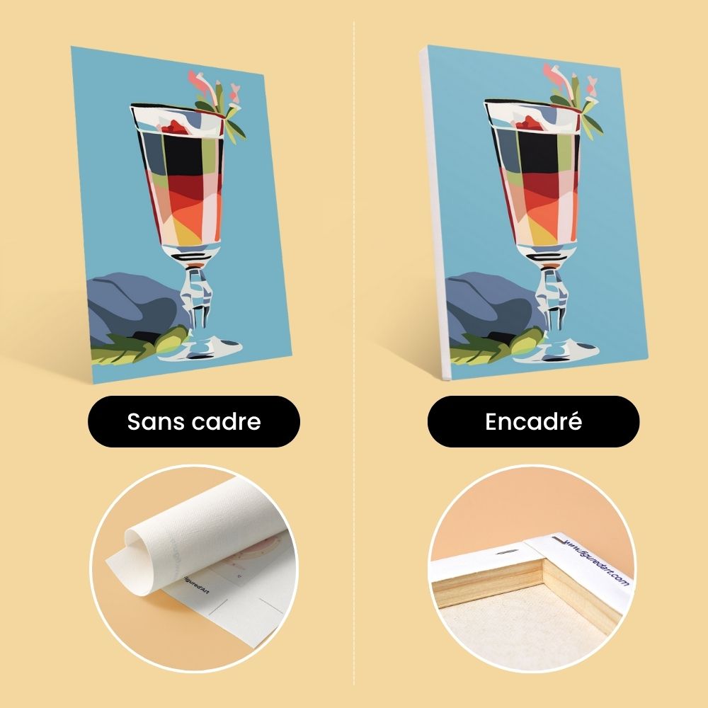 Mini Peinture Par Numéros 15X20Cm (6 Pièces) - Cocktails Vibrants