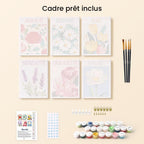 Mini Paint By Numbers 15X20Cm (6 Pieces) - Flowers Of Happiness