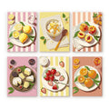Mini pintura por números 15x20cm (6 piezas) - Delicias de verano