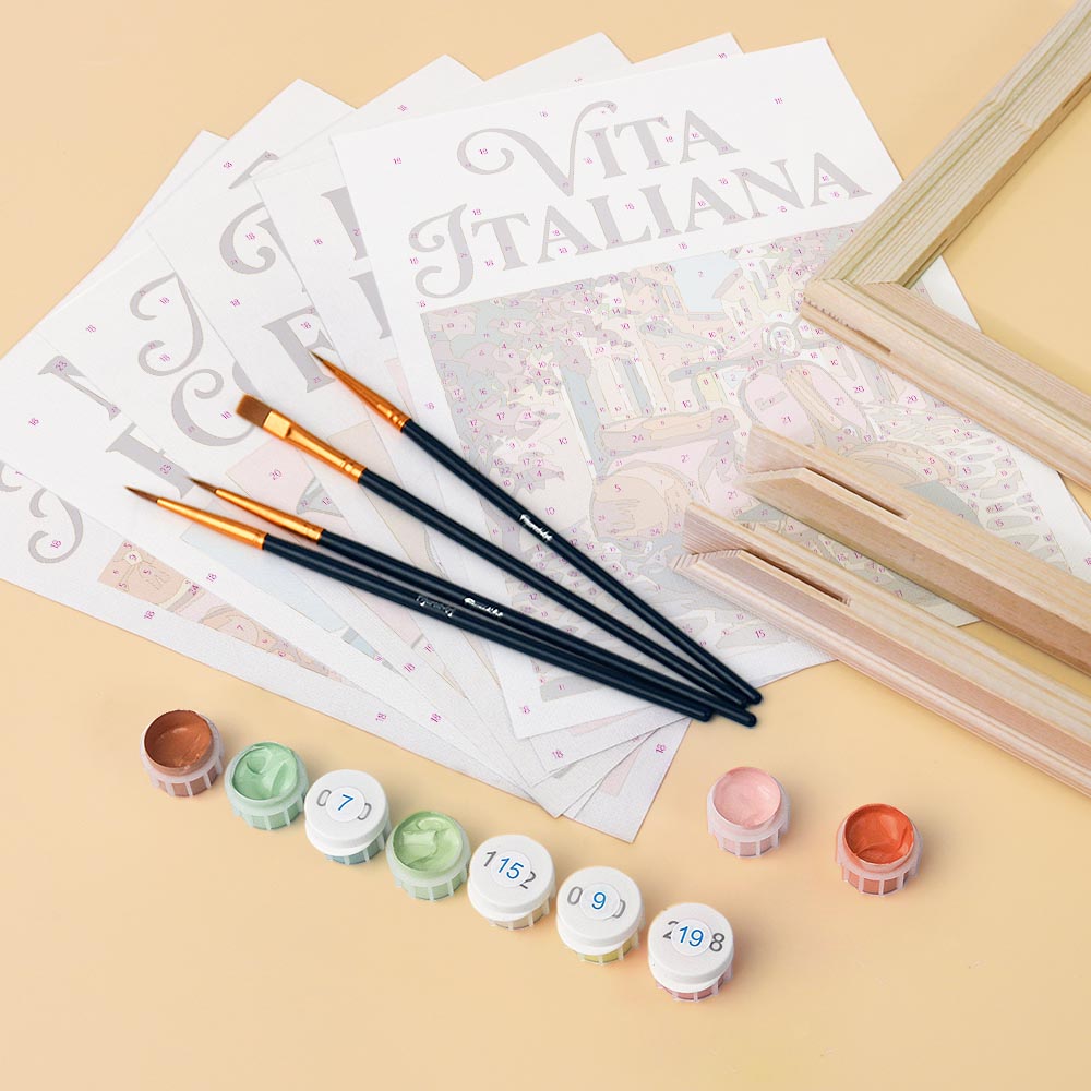 Mini Paint By Numbers 15X20Cm (6 Pieces) - Dolce Vita
