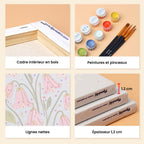 Mini Paint by Numbers 15X20Cm (6 Pieces) - Pastel Flowers