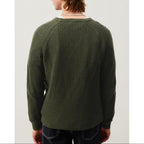 Pull Boule Col Rond - Algue Chine Noir - Homme