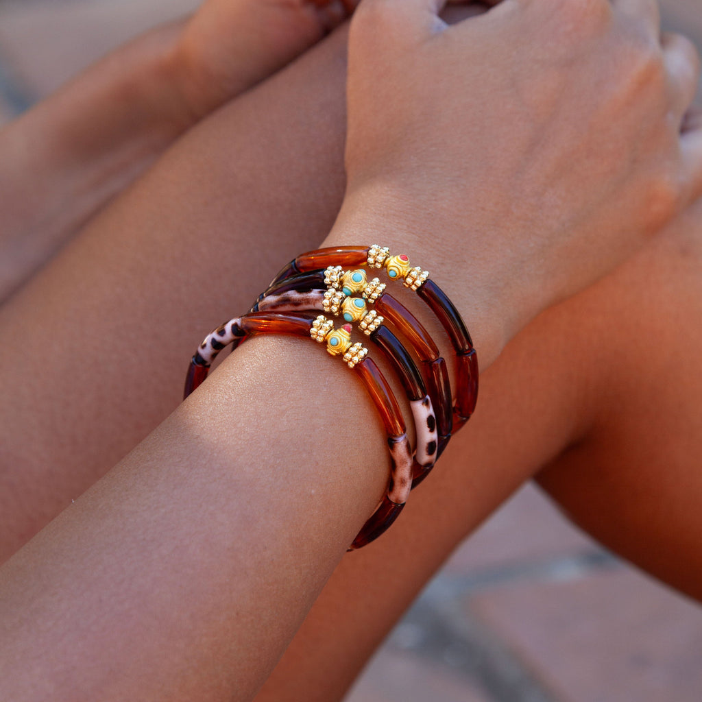 Pulseras Mini Léo - Mix Brown